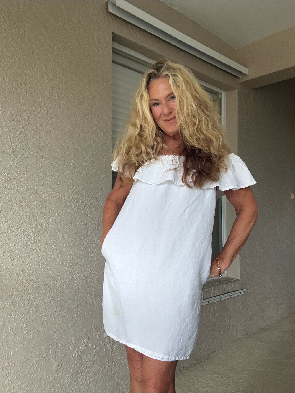 Tommy Bahama White Off-Shoulder Dress - Picture 5 of 10